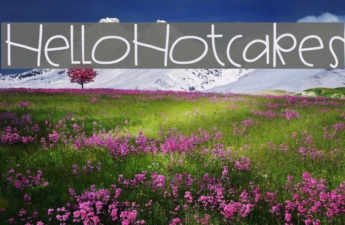 HelloHotcakes Font examples