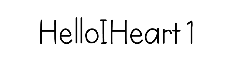 HelloIHeart1 字体