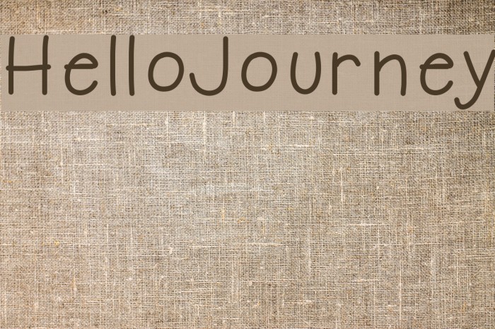 HelloJourney Font examples