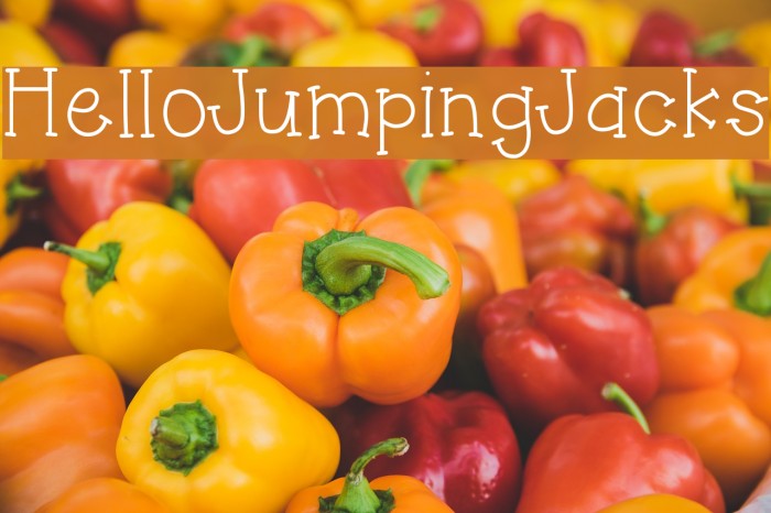 HelloJumpingJacks Font examples