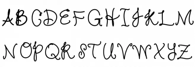 HelloKatie Schriftart Groß