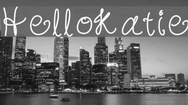 HelloKatie Font examples