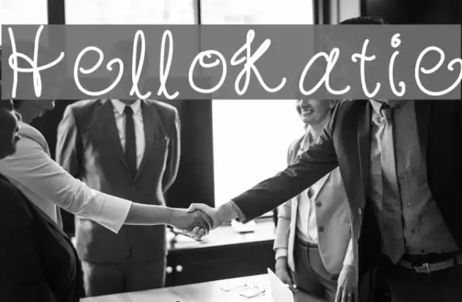 HelloKatie Font examples