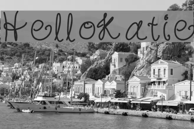 HelloKatie Font examples