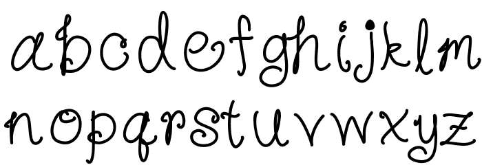 HelloKatie Font LOWERCASE