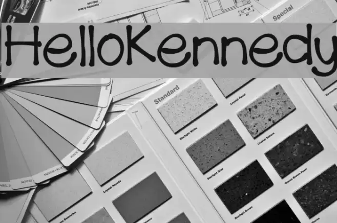 HelloKennedy Font examples