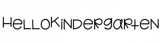 HelloKindergarten  Frei Schriftart Herunterladen