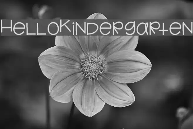 HelloKindergarten Font examples