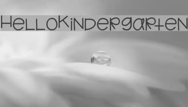HelloKindergarten Font examples