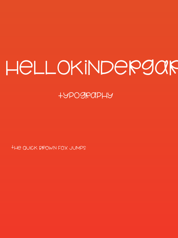 HelloKindergarten Poster