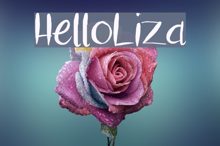 HelloLiza Font examples