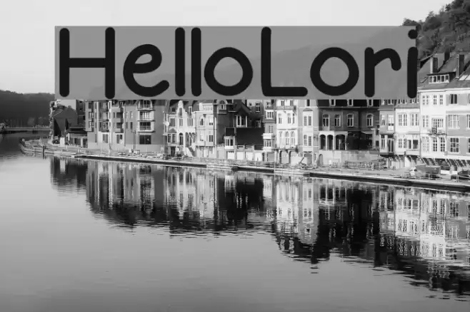 HelloLori Шрифта examples