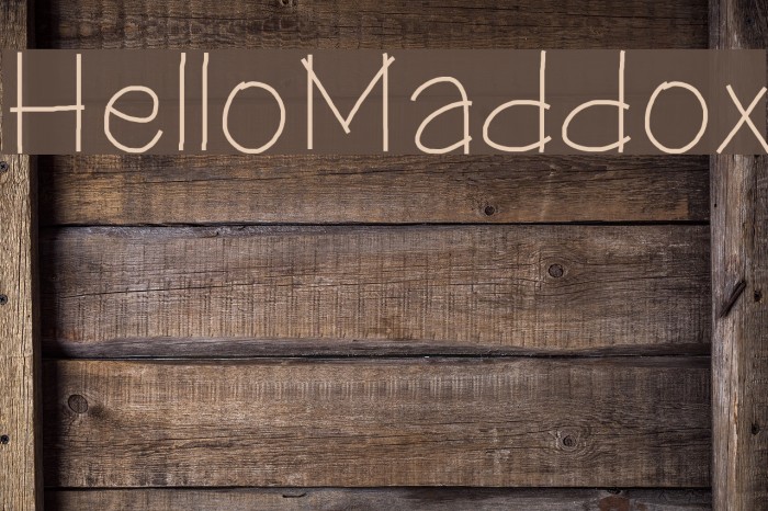 HelloMaddox Font examples