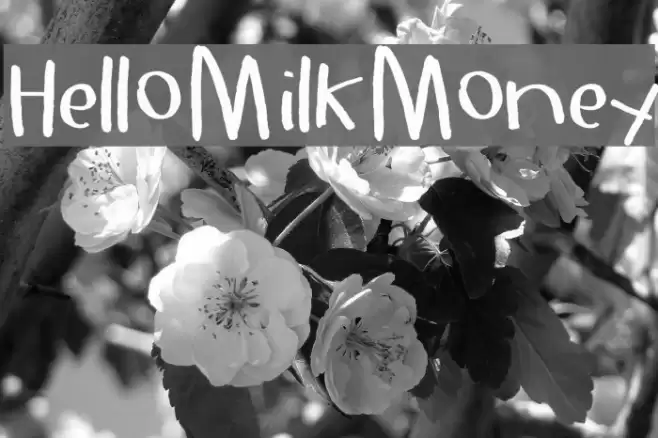 HelloMilkMoney Font examples