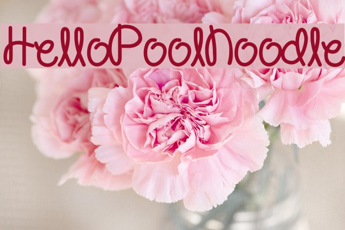 HelloPoolNoodle Font examples