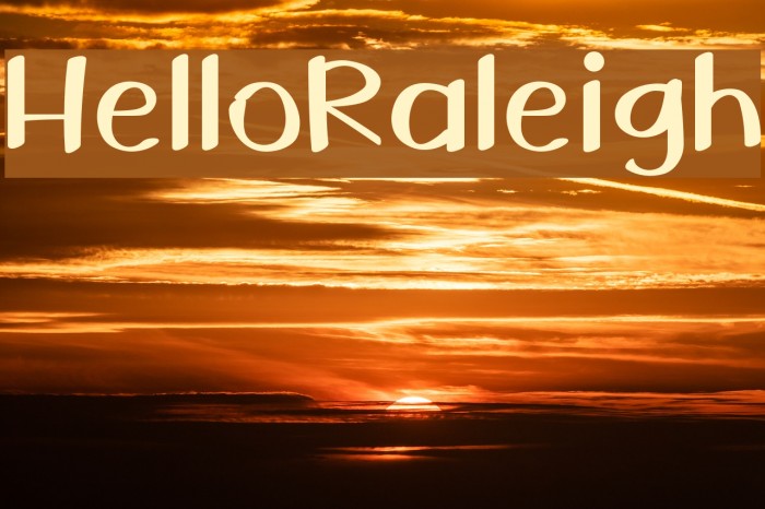 HelloRaleigh Font examples