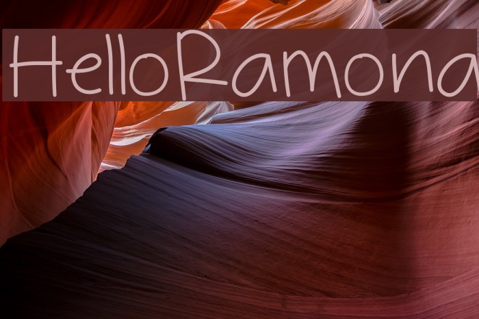 HelloRamona Font examples