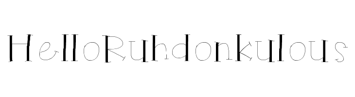 HelloRuhdonkulous  免费字体下载
