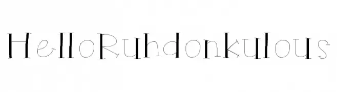 HelloRuhdonkulous  नि: शुल्क फ़ॉन्ट्स डाउनलोड
