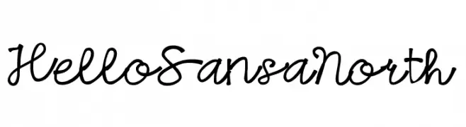 HelloSansaNorth  Fuentes Gratis Descargar