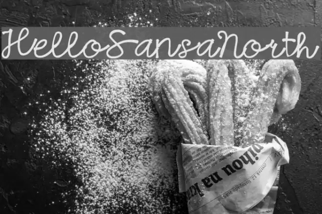 HelloSansaNorth Font examples