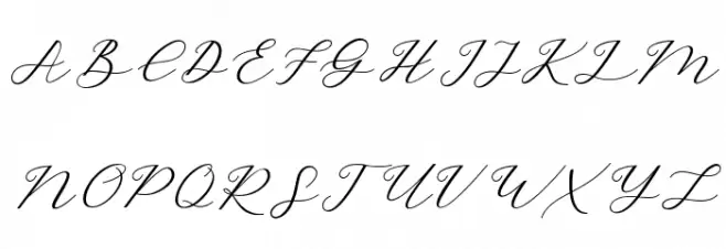 HelloSarrahScript フォント 大文字