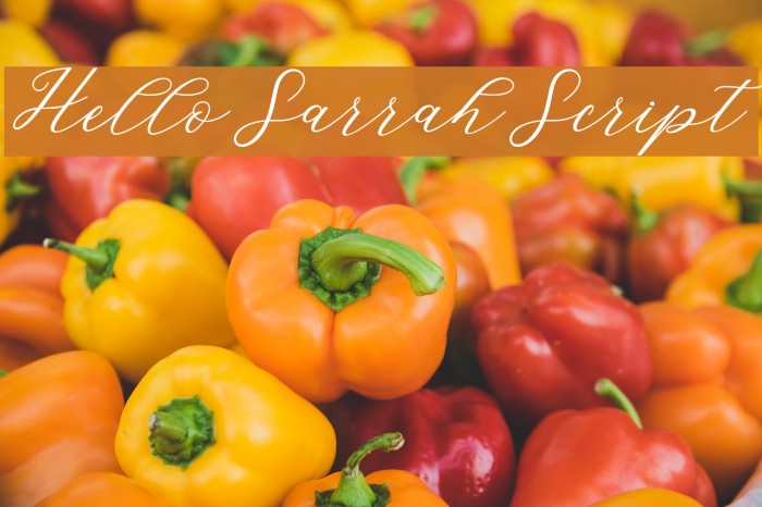 HelloSarrahScript Font examples