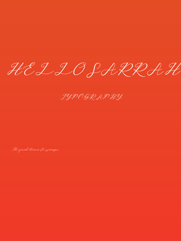 HelloSarrahScript Poster