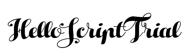 HelloScriptTrial  font caratteri gratis