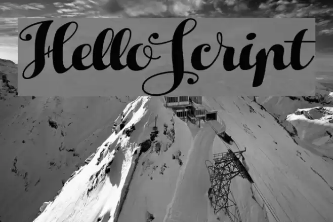 HelloScript Font examples