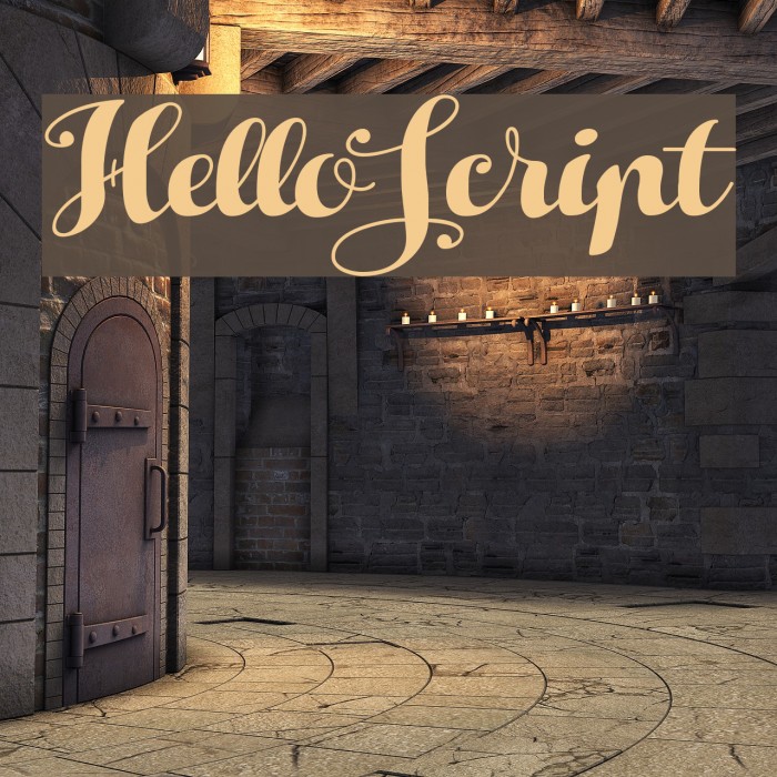 HelloScript Font examples