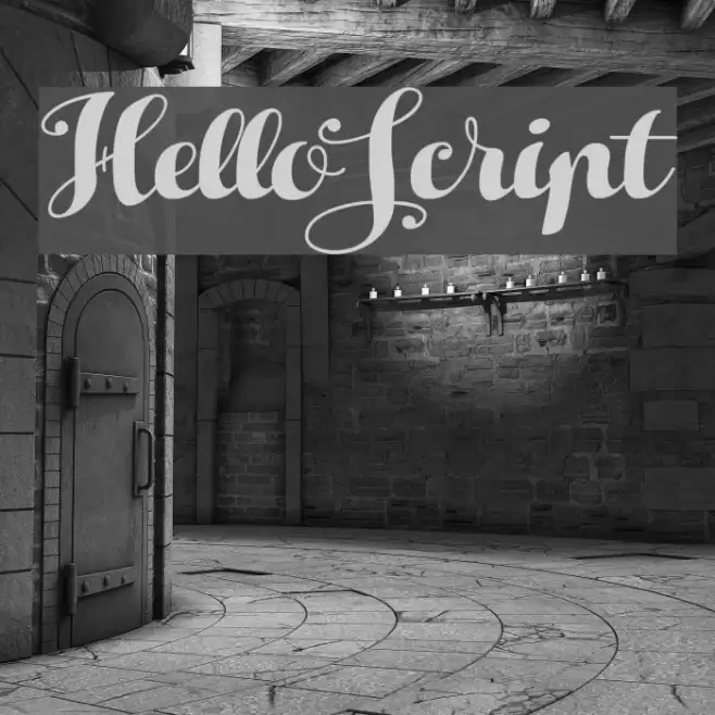 HelloScript Font examples