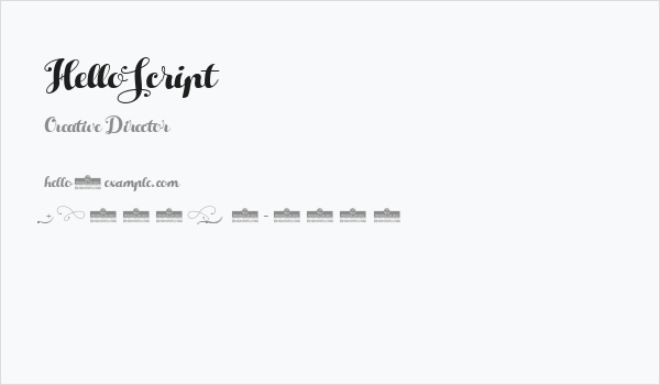 HelloScript Business Card
