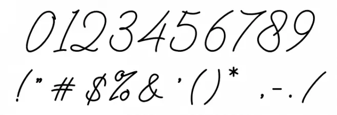 HelloSignature Font OTHER CHARS