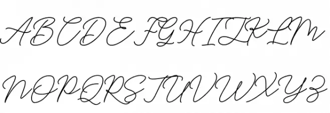 HelloSignature Font UPPERCASE