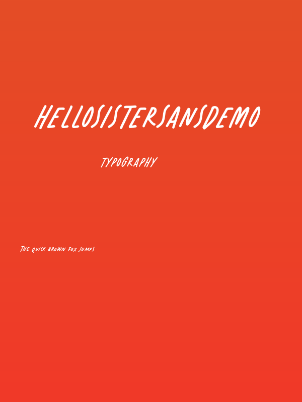 HelloSisterSansdemo Poster