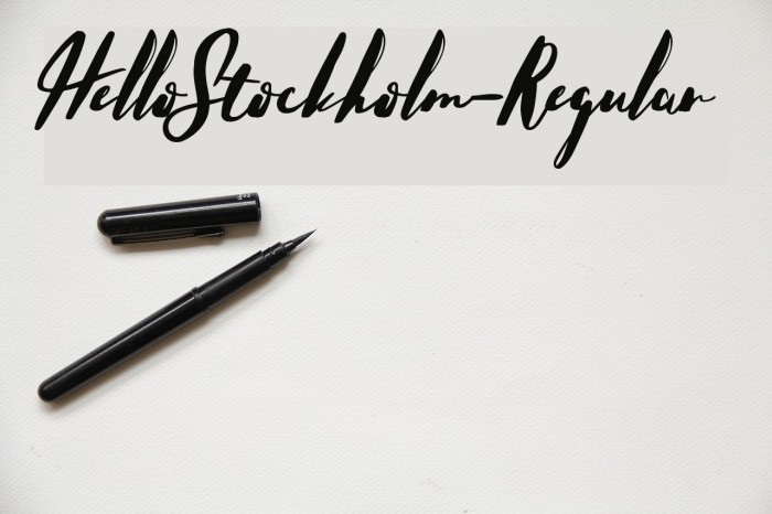 HelloStockholm-Regular Font examples