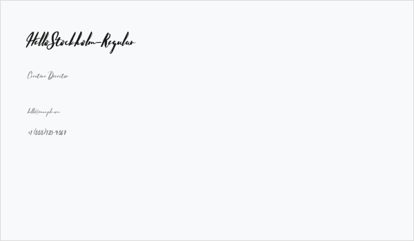 HelloStockholm-Regular Business Card