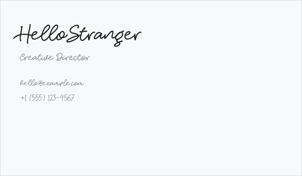HelloStranger Business Card