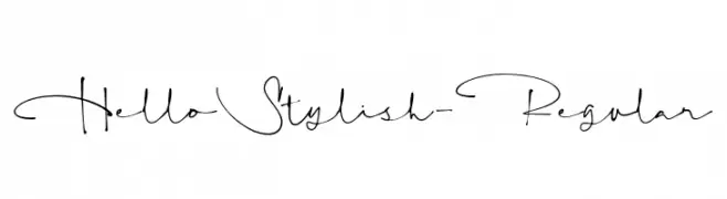 HelloStylish-Regular  Frei Schriftart Herunterladen