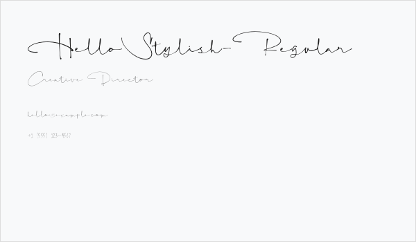 HelloStylish-Regular Business Card