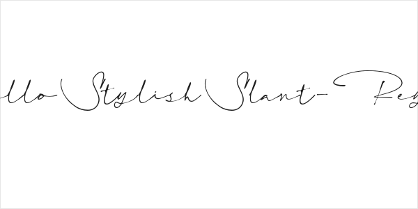 HelloStylishSlant-Regular Logo