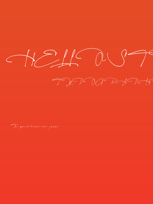 HelloStylishSlant-Regular Poster