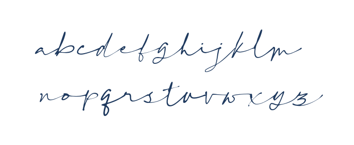 HelloStylishSlant-Regular Lowercase