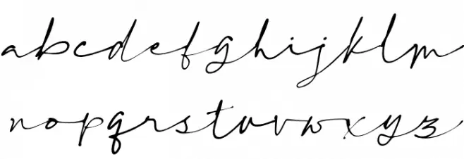 HelloStylishSlant-Regular Caratteri MINUSCOLO