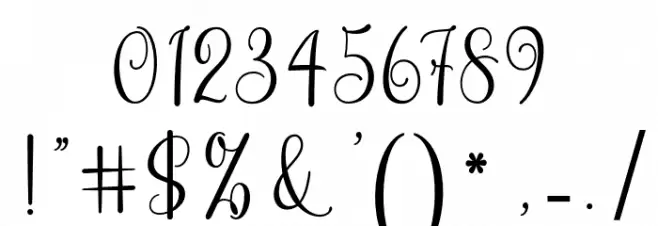 HelloSunrise Font OTHER CHARS