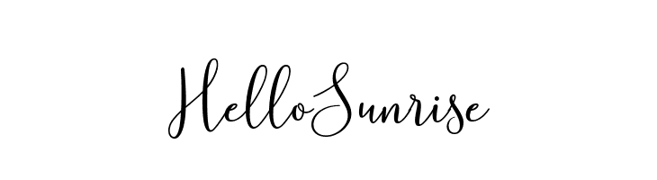 HelloSunrise  Descarca Fonturi Gratis
