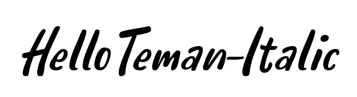 HelloTeman-Italic Font