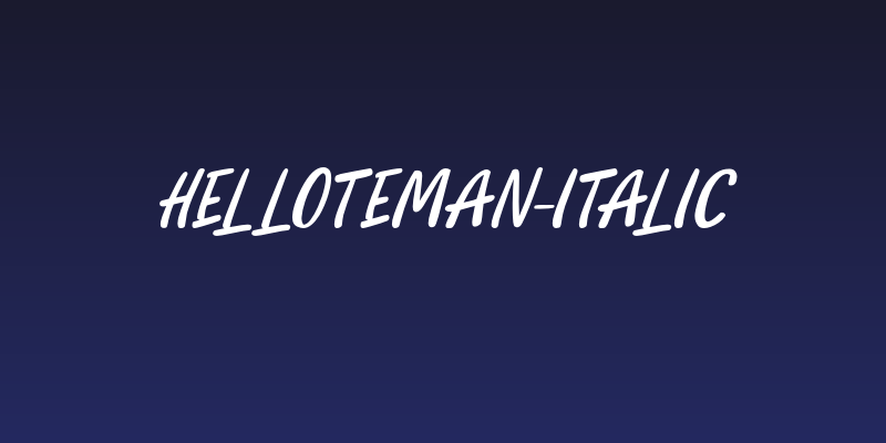 HelloTeman-Italic Social Header