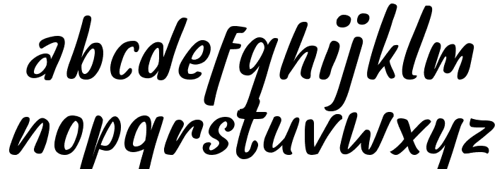 HelloTeman-Italic Font LOWERCASE